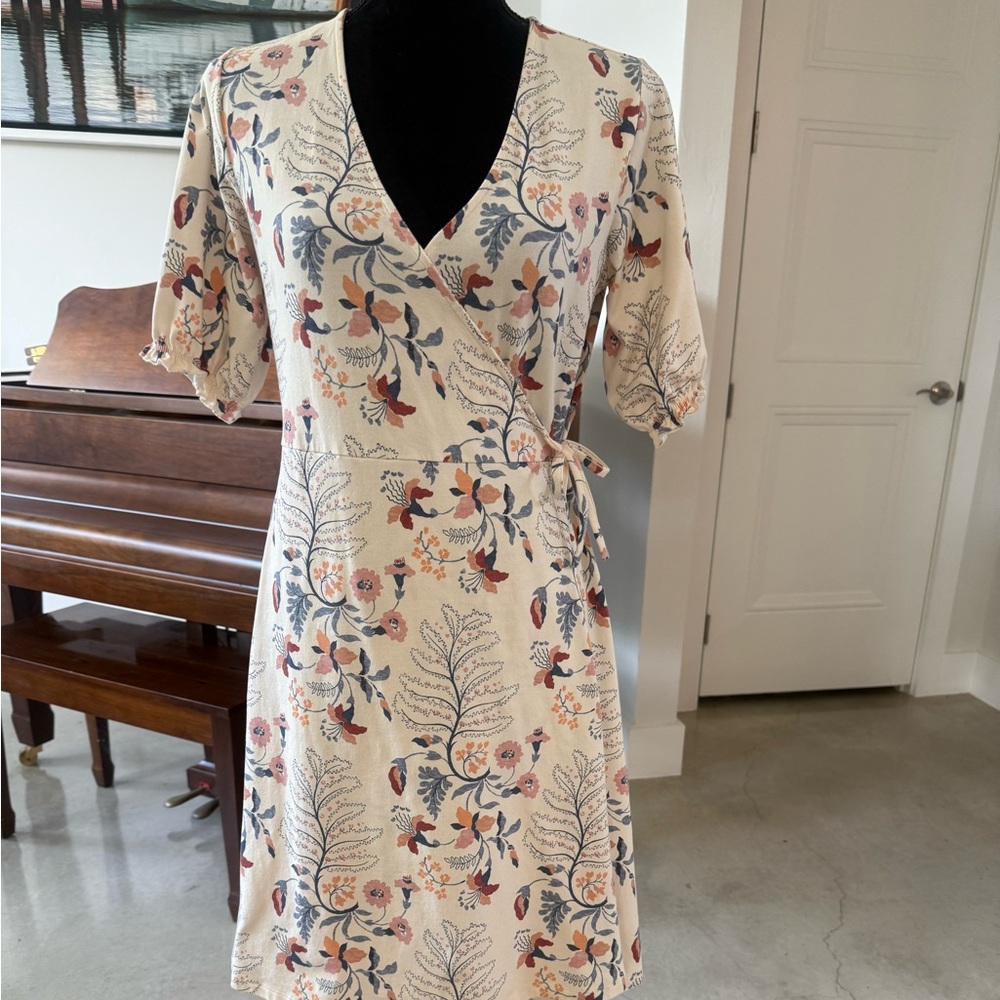 Spartina 449 Cream Floral Midi Dress